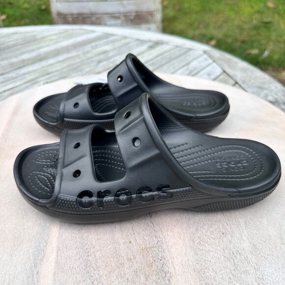 CROCS Shoes - Crocs Baya Slides Unisex Mens 6 Women 8 Sandals Waterproof Black Shoes New